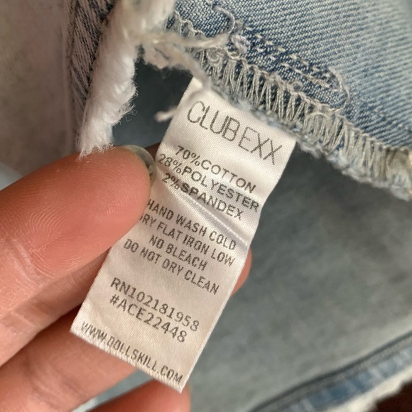 NWT Dolls Kill Club Exx Throw It Back Halter Denim Crop Top Size M - Picture 7 of 7